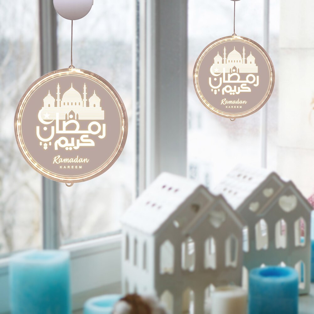 Lanterne Led pour décoration islamique du Ramadan Mubarak, luminaire décoratif d'intérieur, idéal comme