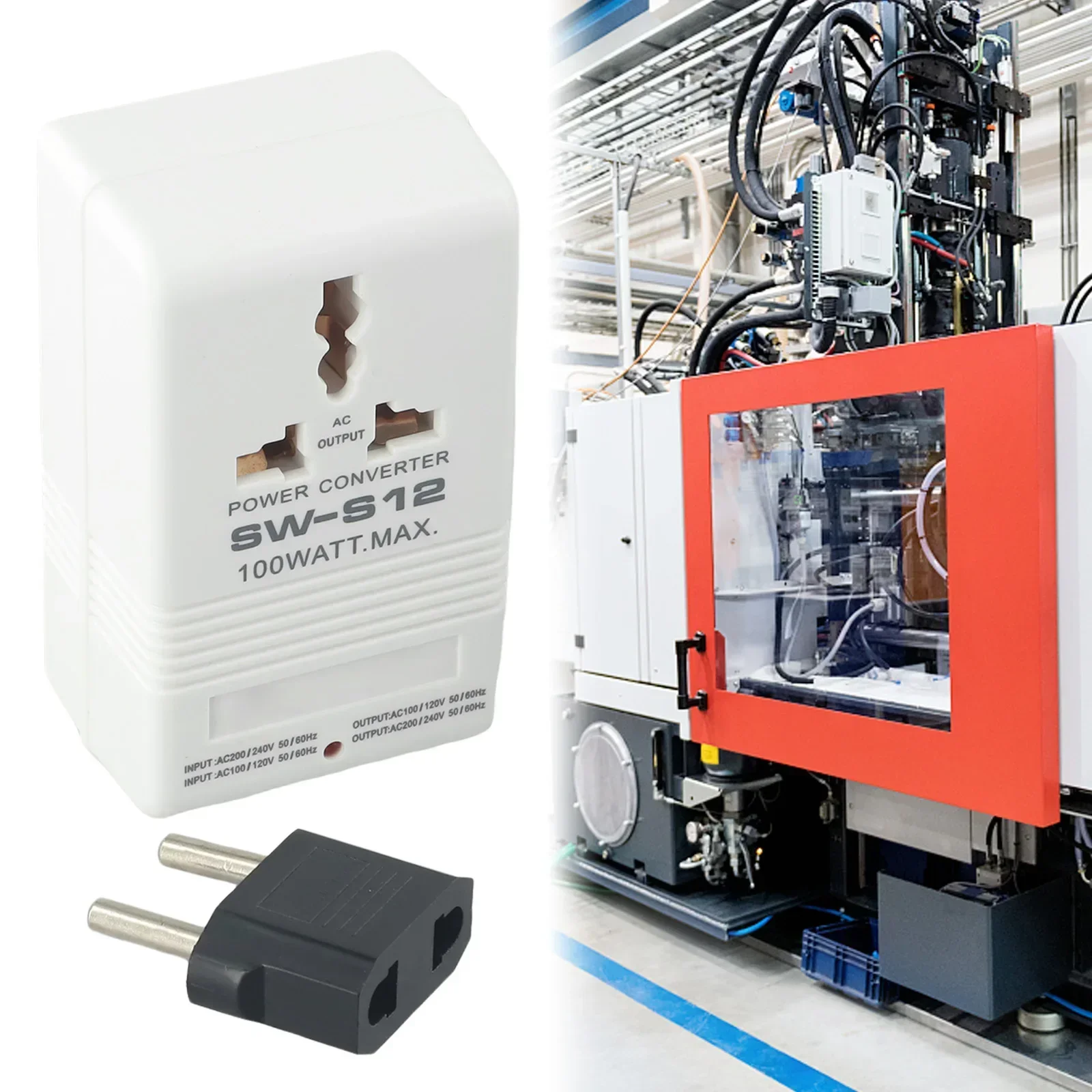 Step UP OF Down Converter Transformator 100W 110V/120V Naar 220V/240V + EU Adapter Bidirectionele Converter Transformator 100W