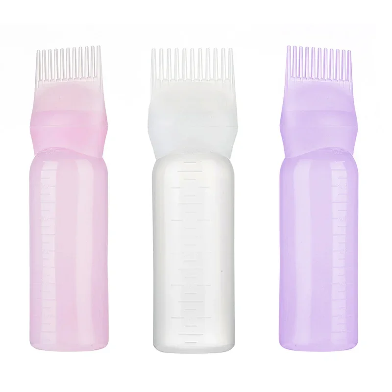 Aplicador de aceite para el cuero cabelludo, botella de llenado repetible, aplicador de peine para raíces, accesorios para salón de barbería, 3 uds., 180ml
