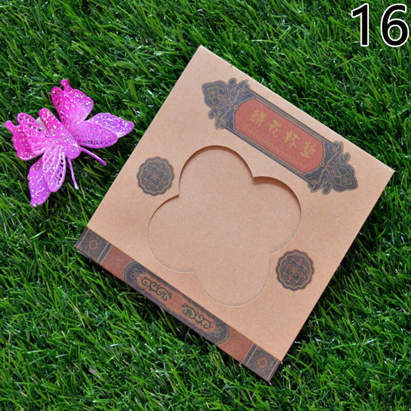 Vintage Etnische Bloemen Theekopje Mat Ronde Moderne Chinese Stof Geborduurde Onderzetters Thuis Duurzaam Isolatie Pads Cup Mat: 16--Package