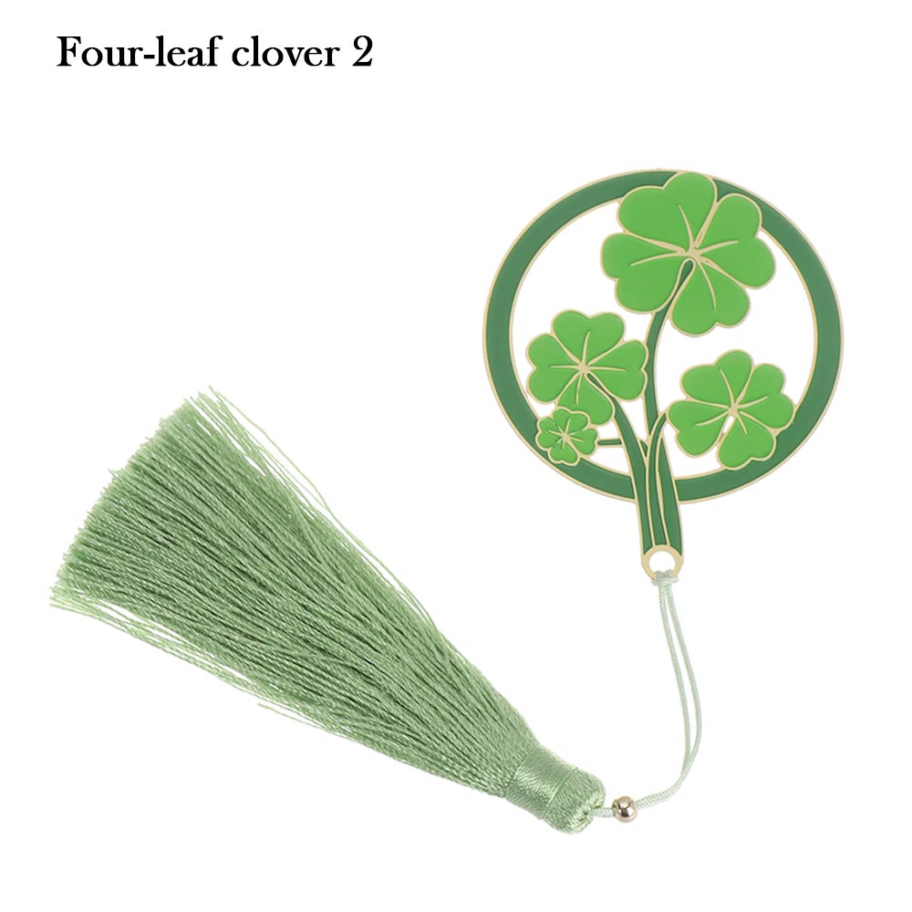1PC Chinesischen Stil Gruppe Fan Form Metall Lesezeichen Höhlte Pflanze Blume Buch Clip Mit Quaste Anhänger Schule Büro versorgung: 10