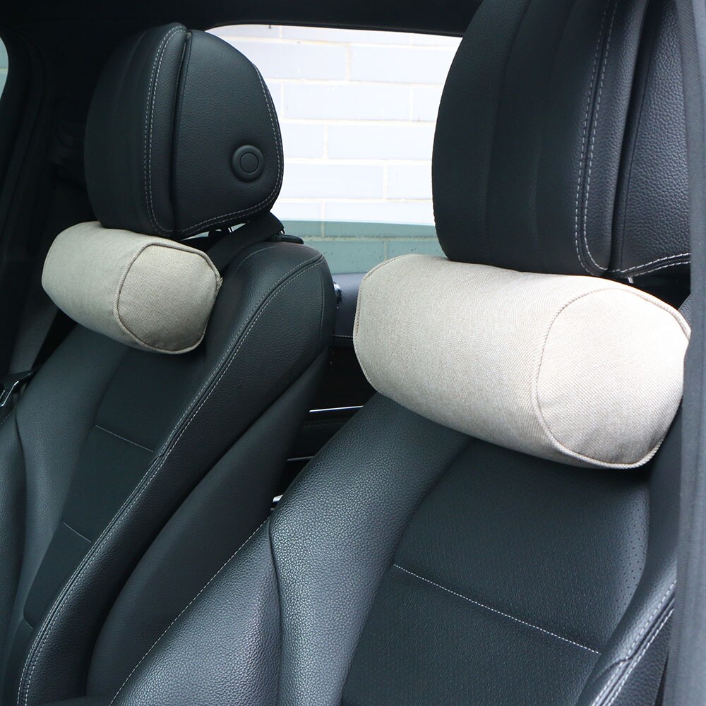 1 pc auton tyyny pellava sylinterimäinen niskatuki auton pitkän matkan tuki niskatuen suoja kaulanikama auto tyyny