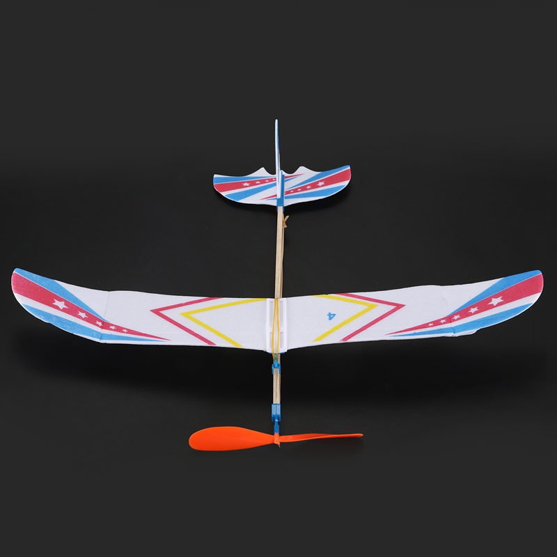 Elastische Gummi Band angetrieben DIY Schaum Flugzeug Modell Bausatz Flugzeug Pädagogisches Spielzeug