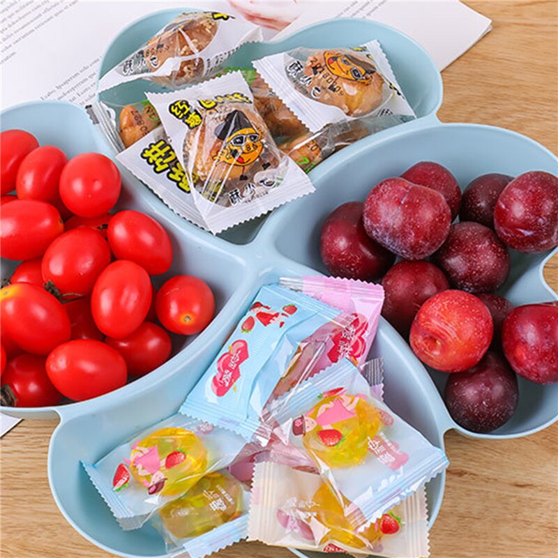 Heart Shaped Fruit Platter Plates Storage Box Dried Fruit Snack Plates Divided Candy Dessert Plate Container
