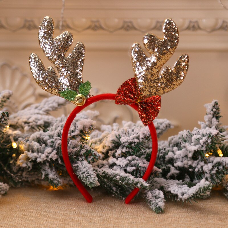 Grappige Kerst Hoofdbanden Fancy Reindeer Antlers Haarband Xmas Kids Hairhoop Party Hoofddeksels Haaraccessoires