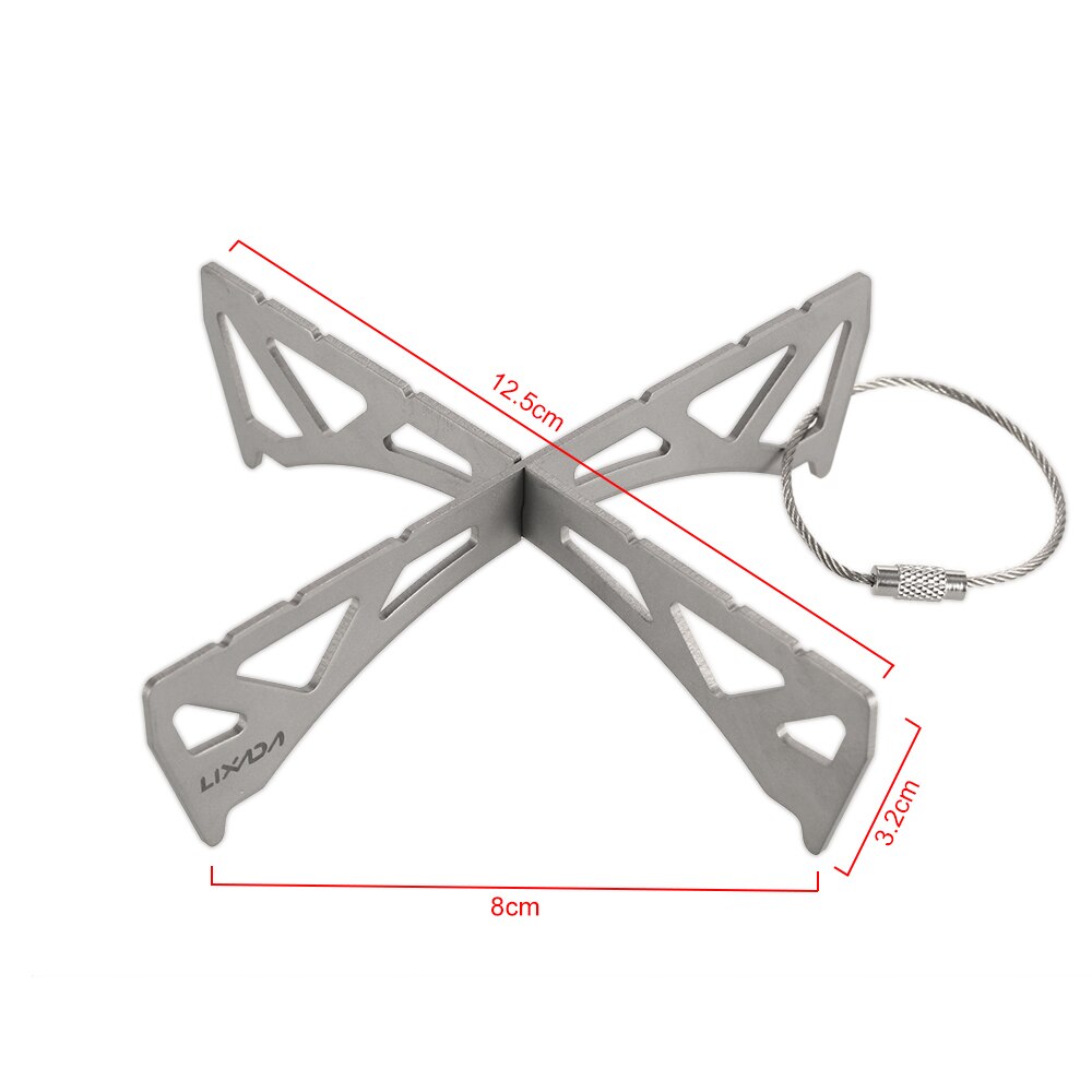 Lixada-Mini hornillo portátil para exteriores, soporte cruzado de titanio, soporte para estufa de camping, estante de olla humeante para estufa de Reactor