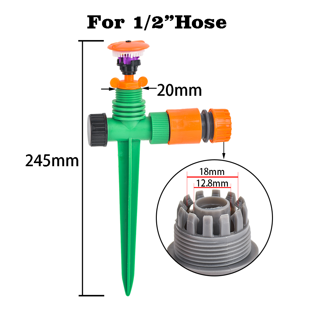 360 Graden Roterende Straalsproeiers Sproeiers 1/2 "Mannelijke Draad Tuin Landbouw Irrigatie Sprinklers Voor Besproeiing & Irrigatie: Rood