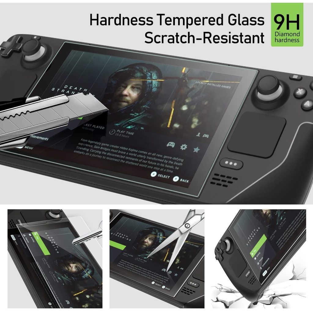 2 Stuks Screen Protector Gehard Glas Voor Stoom Dek 7''2022 Transparante Hd Clear Anti-Kras Screen Protector