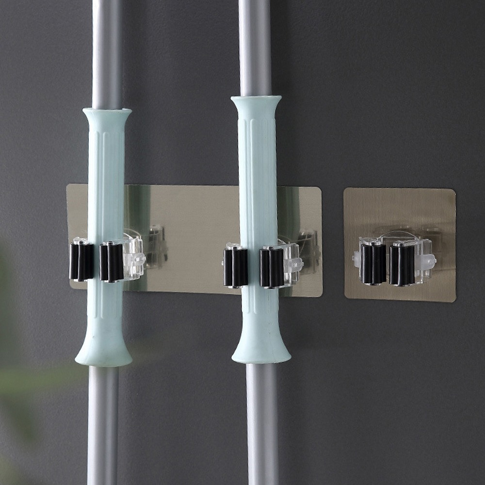 Adhesive Multi-Purpose Hooks Wall Mounted Mop Organizer Holder RackBrush Broom Hanger Hook Kitchen bathroom Strong Hooks