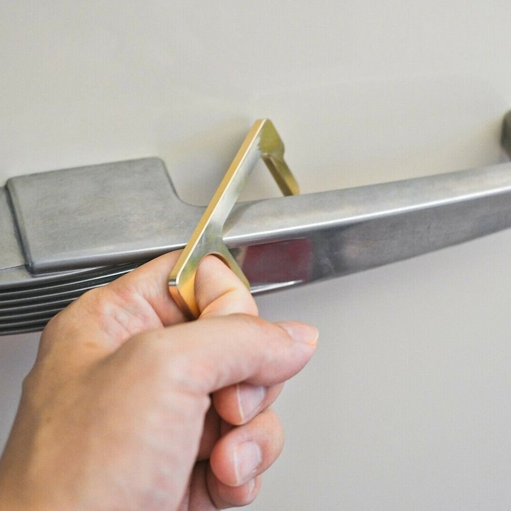 Anti-Contact Isolatie Sleutel Messing Deur Opener Zinklegering Antibacteriële Koper Voorkomen Secundaire Transmissie