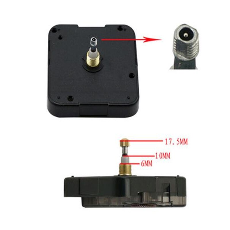 Lydløs veggklokke stille bevegelsessett klokkemekanisme deler med klokkehender diy kvarts klokke mekanisme sølv