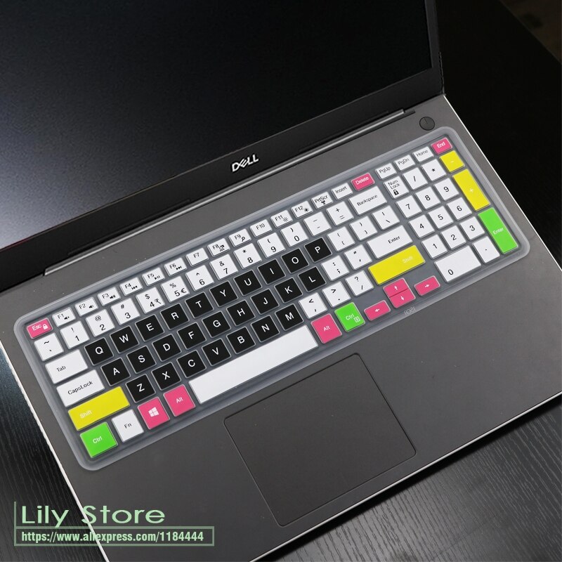 Laptop Notebook Silicone keyboard cover skin for Dell Inspiron I15 3567 3567 3559 3576 3583 3585 5566 5583 5584 15.6 inch: candyblack