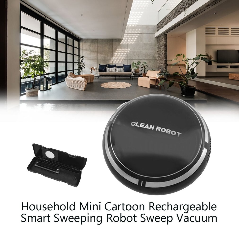Household Mini Cartoon Rechargeable Smart Sweeping Robot Slim Sweep Suction Machine Small Mini Vacuum Cleaner Sweeping
