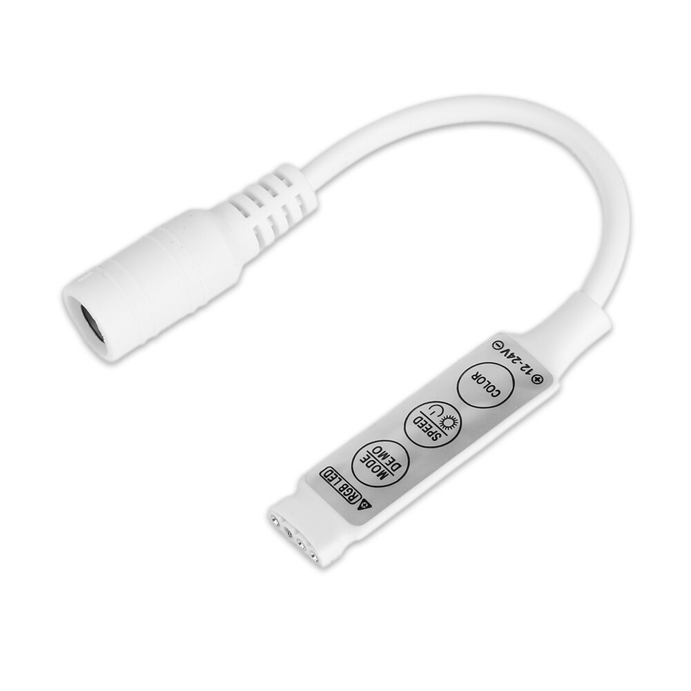 Controlador Led de 3 canales con 3 teclas, Controlador LED RGB, controlador de luces, atenuador remoto, Mini controlador de DC12V-24V, lámpara de luz