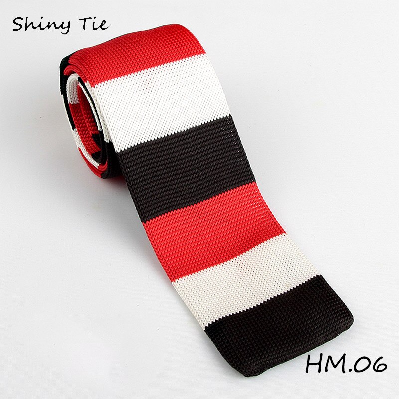 Strikkede slips strik fritid stribede slips strikke uld hals slips 100%  mærke kommercielle mænd slips: 6