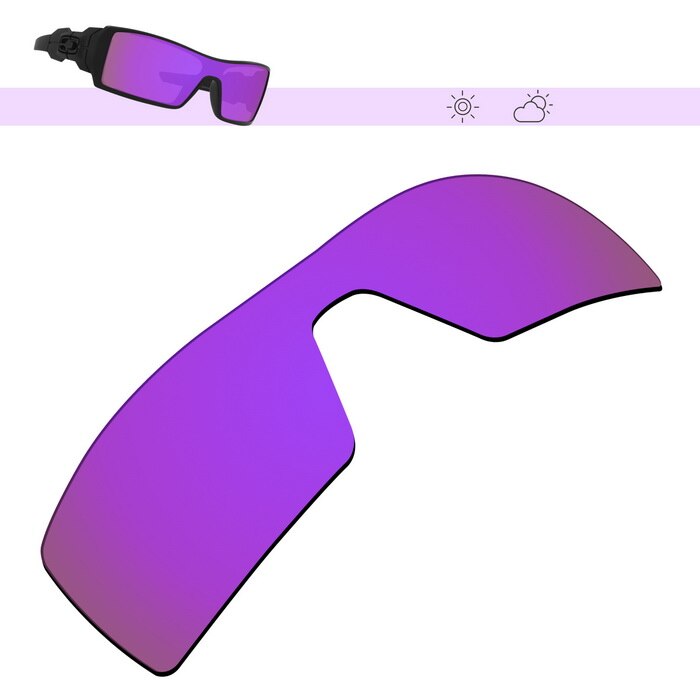 Glintbay Polarized Replacement Sunglasses Lenses for Oakley Oil Rig-Multiple Options: Deep Purple Mirror