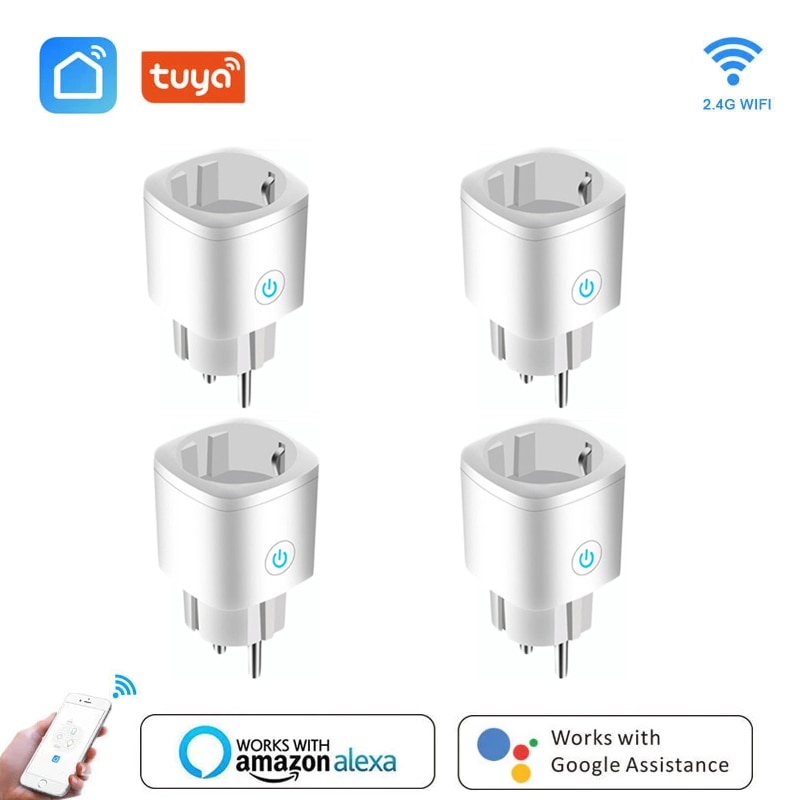 WIFI Smart Plug Socket 16A Power Monitor EU Plug Control Smart Timing Socket Wireless Outlet Voice Intelligent Control Alexa
