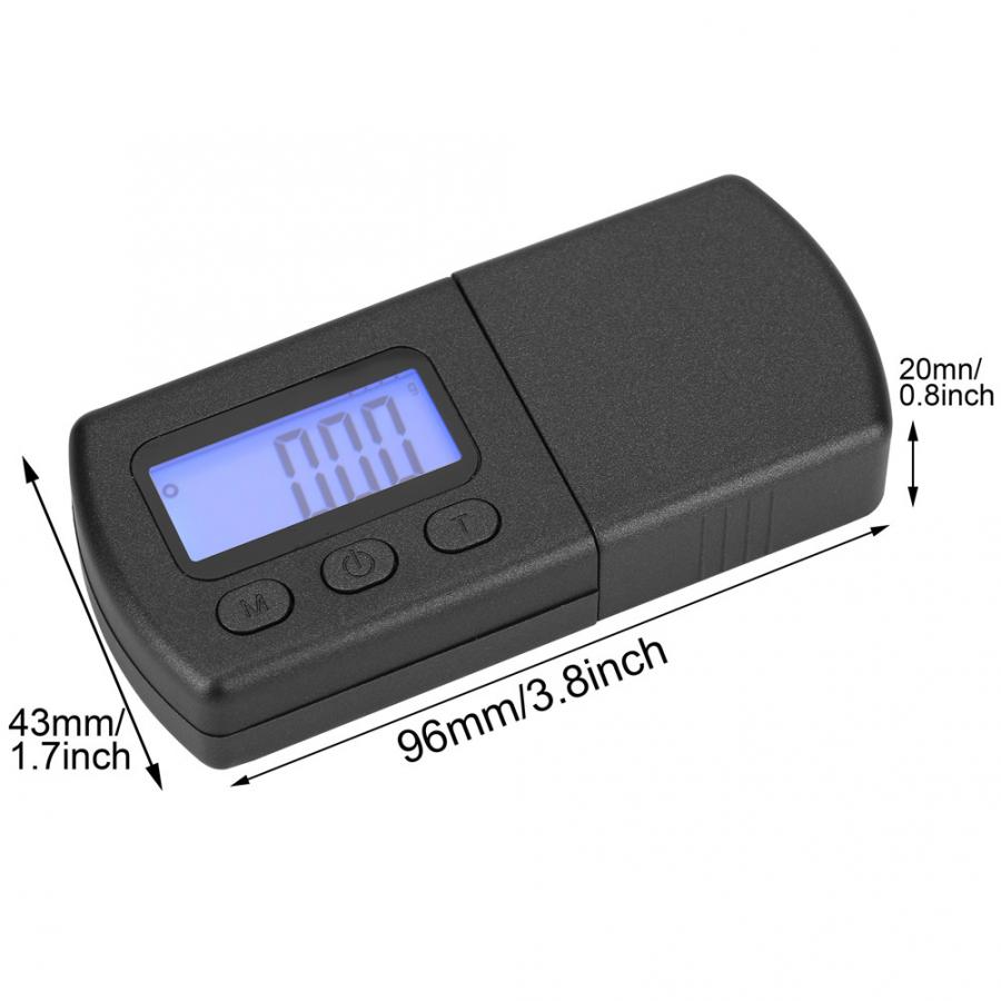 Bærbar lcd digital patron stylus kraft skala 0.01g meter gauge baggrundsbelysning høj præcis sporing måler 5g kalibreringsvægt