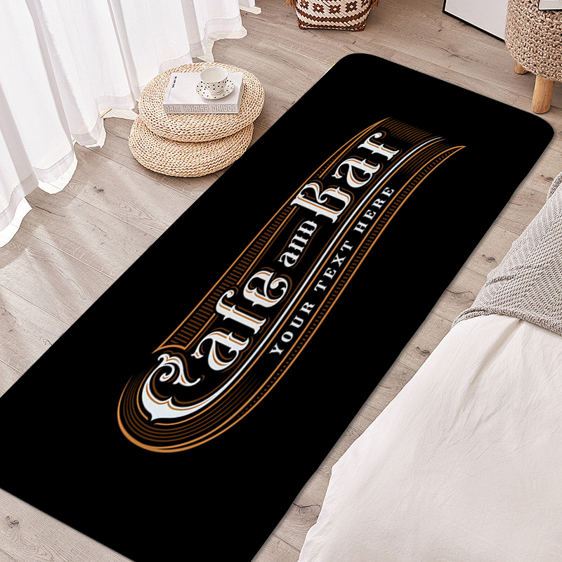 Non-slip Foot Mat Beer Room Decorating Items Carpet for Kitchen Floor Hallway Treadmill Living Room Flannel Bathmat Custom Rug