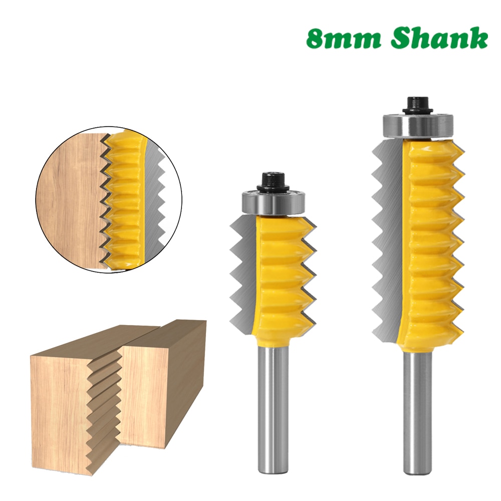 1Pc 8Mm Schacht Frees Houtsnijwerk Vinger Gezamenlijke Lijm Frees Raised Panel V Joint Router Bits houten Pen Houtwerk