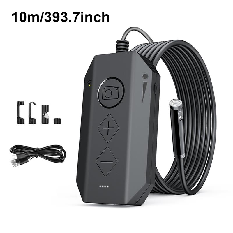 1-4X Zoomable Endoscoop Pijp Inspectie Camera IP67 Waterdichte 1080P Wifi 8LED 70 ° Verstelbare Heldere Draagbare Borescope: Black-10M