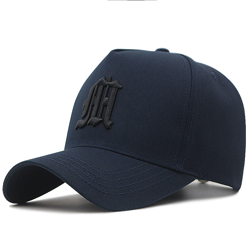 Volwassen Vier Seizoenen Hoge Top Katoen Big Size Baseball Cap Man Vrouw Plus Size Snapback Hoed 56-60cm 60-65Cm: navy / M 56-60cm