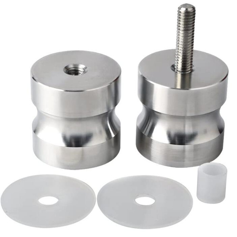 304 roestvrijstalen deurgreep 1,1 "diameter enkele glazen deurknop badkamer douchekast dubbelzijdig handvat trek met schroef