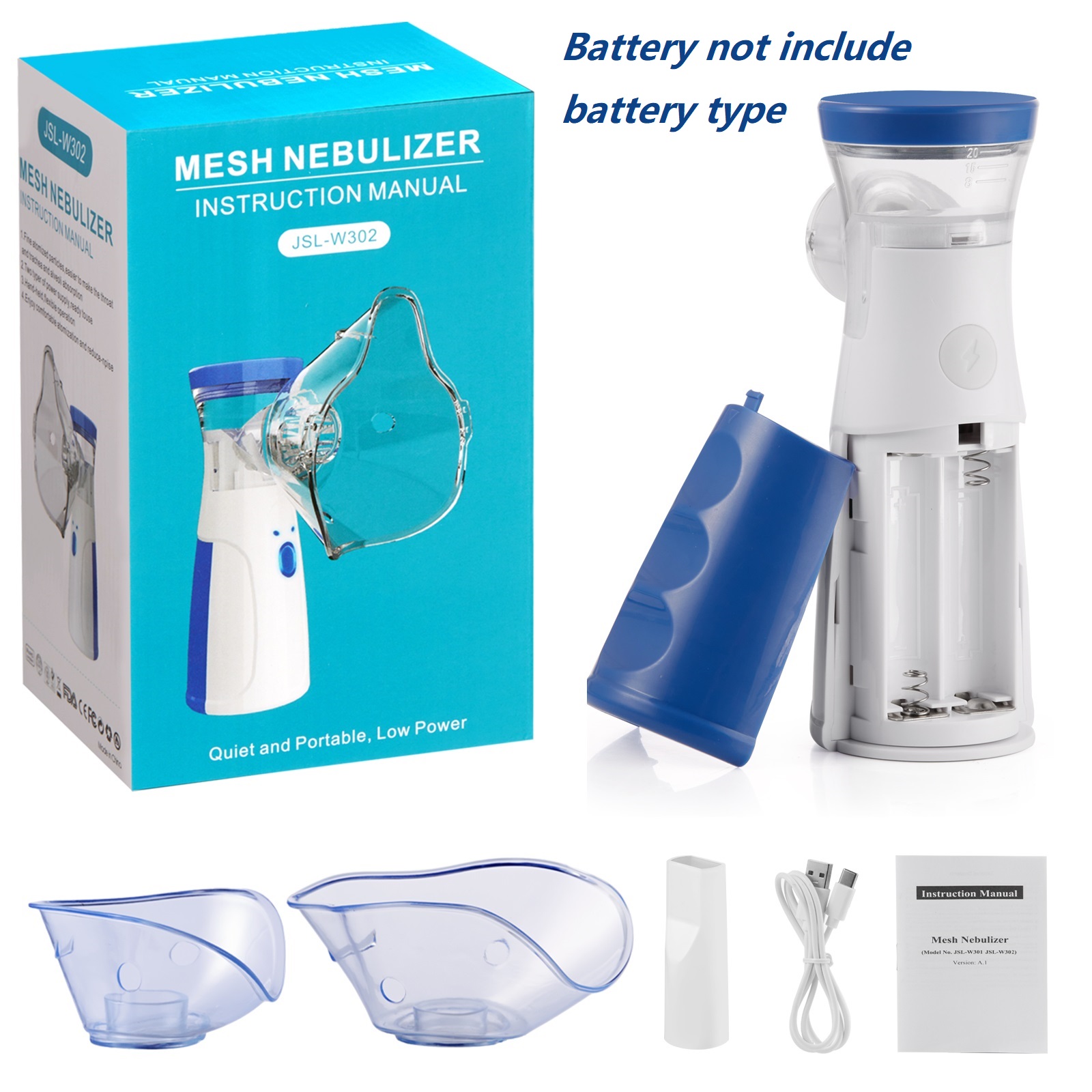 Nébuliseur médical silencieux en maille pour l'extérieur, inhalateur d'asthme portatif, atomiseur, soins de santé pour enfants, Mini nébuliseur Portable, humidificateur: 2