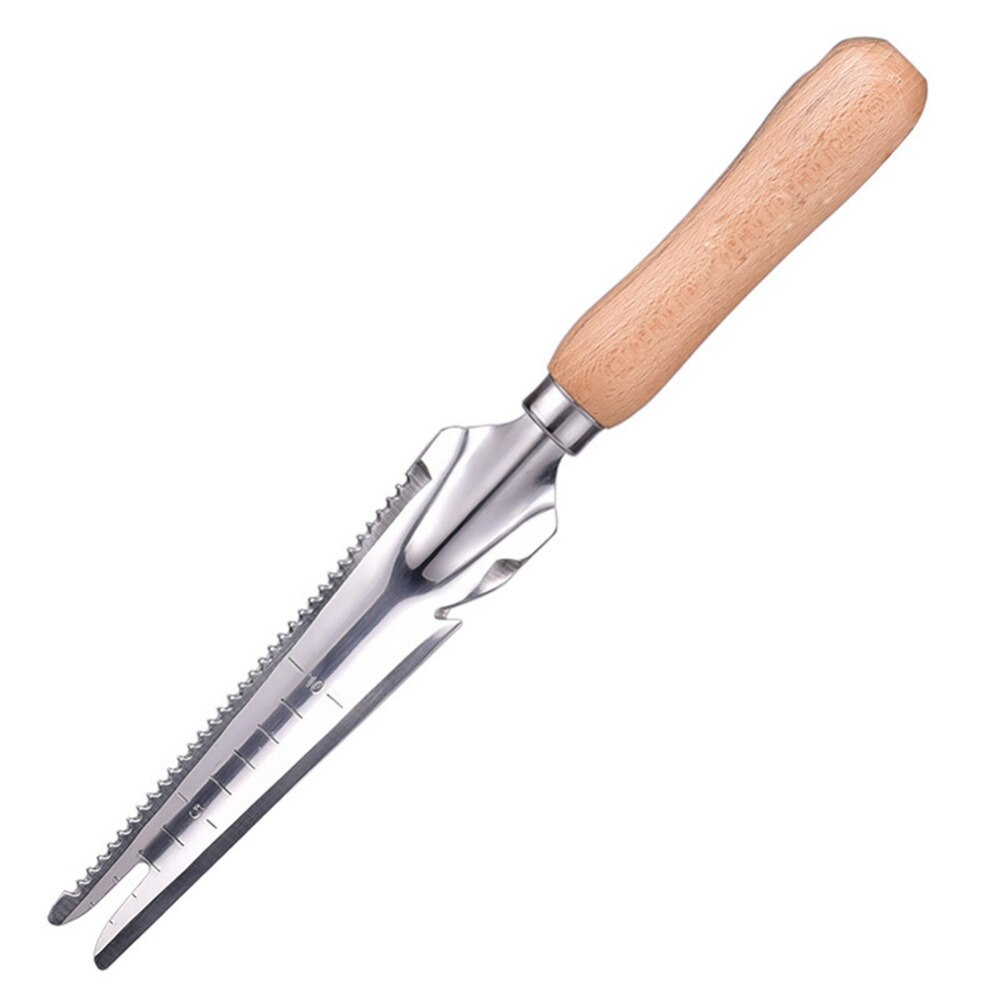 Escardador de jardín de acero inoxidable, de 19cm Dibber herramienta de mano, pala de deshierbe de jardinería con mango ergonómico para siembra y deshierbe: Default Title