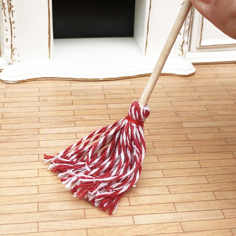 Mini Borse A Secchiello Mop di Pulizia del Pulitore di Decorazione In Miniatura Mobili Giocattolo 1:12 bambola Cucina Soggiorno Accessori Per La casa delle bambole: 19