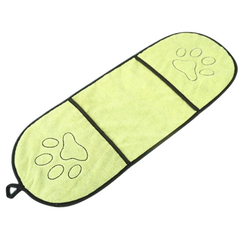 Ultraabsorberende kæledyrshundehåndklæde mikrofiber superabsorberende tørretørklæde til kæledyr med lomme til små mellemstore hunde