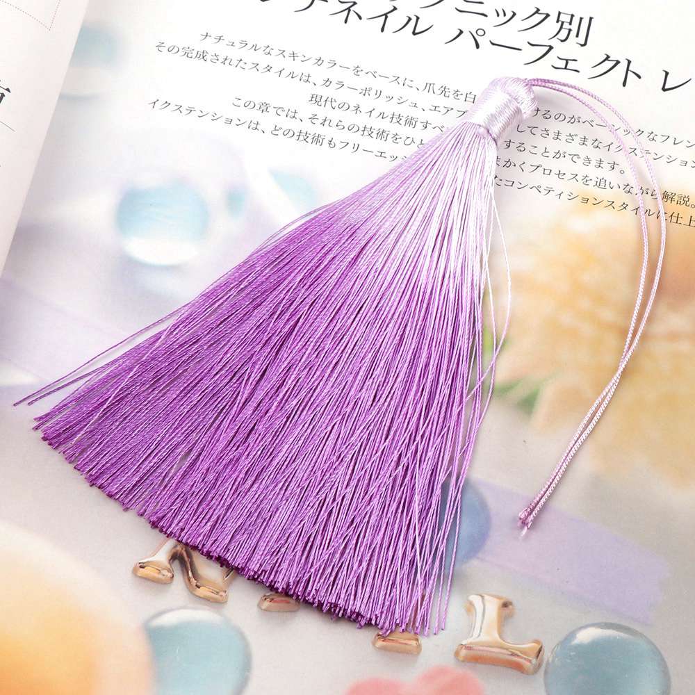 Boucles d'oreilles en Polyester à franges 13cm | 2 pièces, frange pour téléphone portable, bijoux à bricoler, chaîne porte-clés auto-même, boucle d'oreille, pendentif: 9