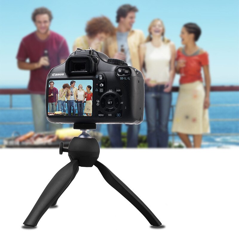 Mini stativ mobiltelefon selfie holder videokonference desktop spejlfrit kamera refleks kamera stativ med en linse