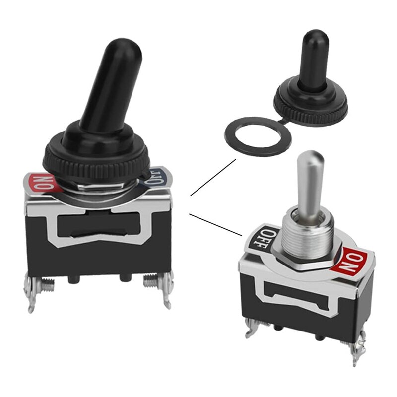 5Pcs/Lot 5X Toggle Switch Heavy Duty 20A 125V SPST 2 Terminal ON/OFF Car Waterproof ATV