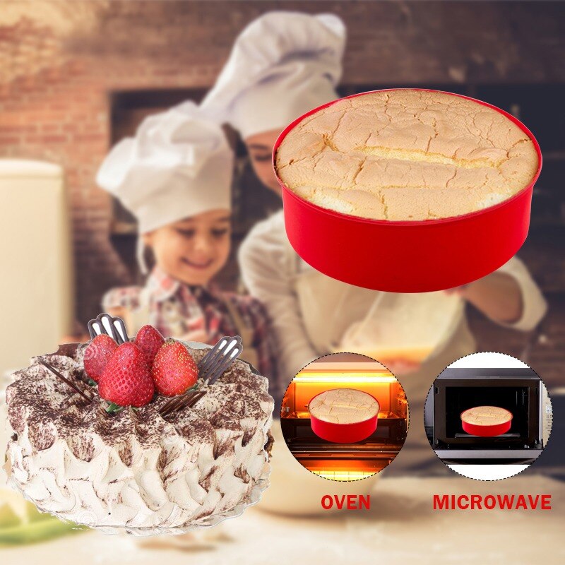 6/8/9 inch Ronde Vorm Mallen Siliconen Bakvorm Cake Mousse Ijsjes Chocolade Gebak Art Pan bakvormen Cake Tools Q1