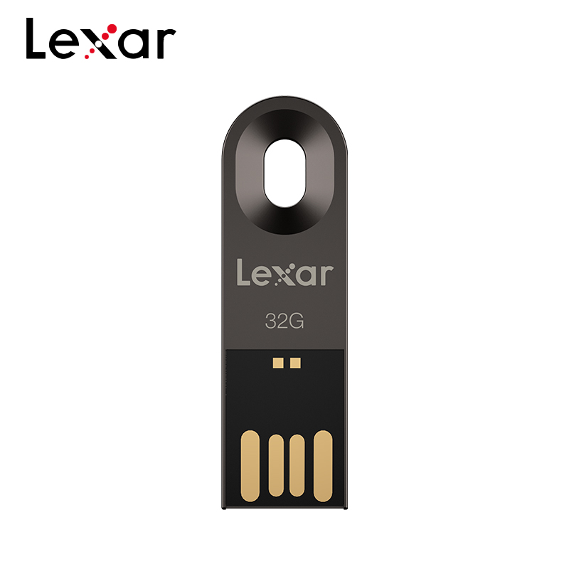 Lexar M25 Metal USB 2.0 Flash Drive, 32GB/64GB, Mini Size, Portable and Compact, Suitable for Car and Office Use, with Keychain