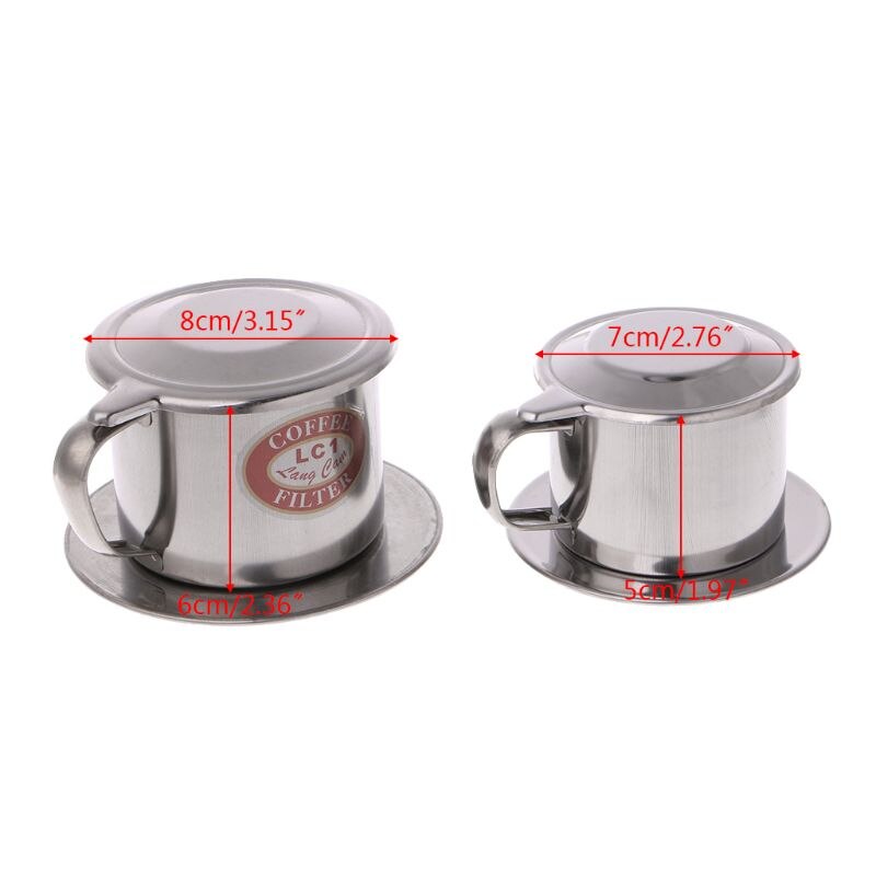 Vietnamesisch Kaffee Filter Edelstahl Hersteller Topf einflößen Tasse Portion Köstliche H7ED