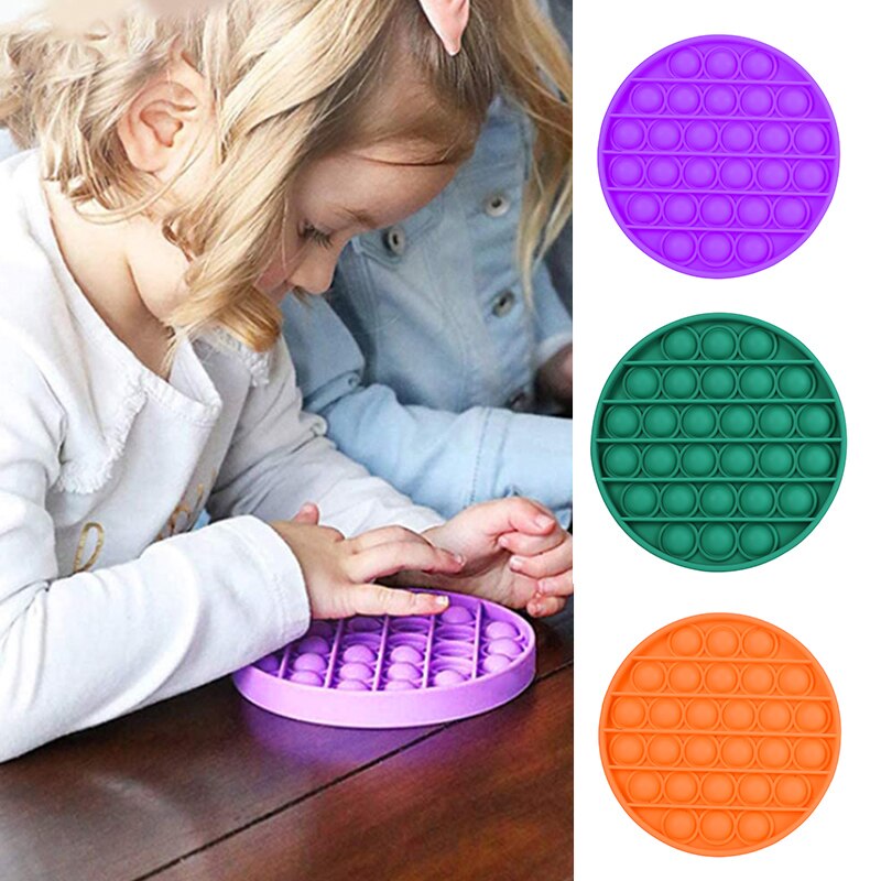 1pcs Push Pop Pop Bubble Sensory Fidget Toy Stress Relief Special Needs Silent Classroom