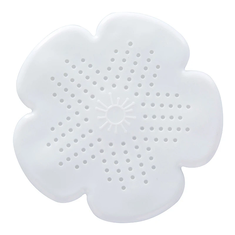 Blumen form Küchen spüle Abfluss Silikon Haar fänger Bad Stopper Siebe Dusch abdeckung Waschbecken Filter Boden ablauf: WHITE