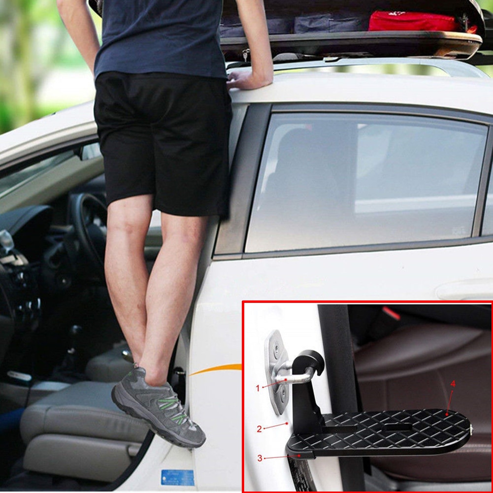 Pedal de teto automotivo para carro, material criativo, ajuda de carro, suv, no teto, gancho auxiliar, porta, teto de acesso, conveniente, pedal dobrável