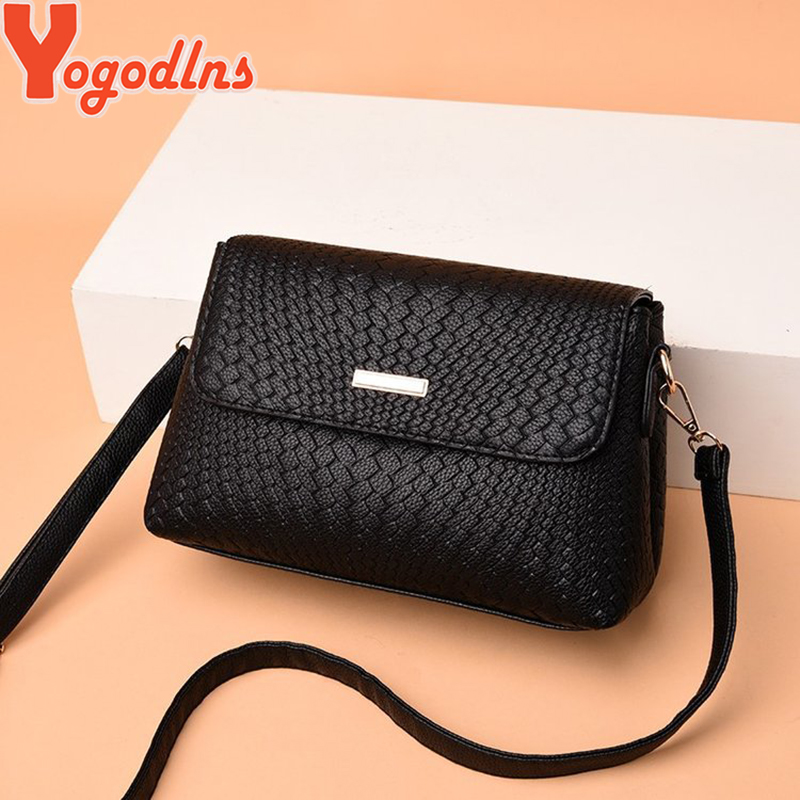 Yogodlns Women Shoulder Bags Small Satchel Simple Female Crossbody Bag Soft PU Leather Flap Bag Messenger Bags Sac Femme