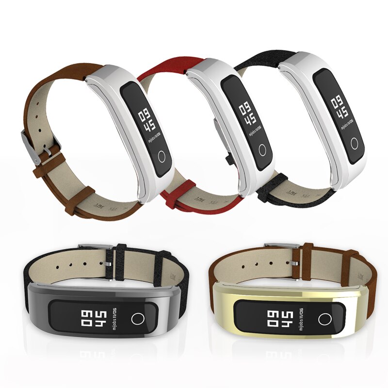 Mijobs Leder PU Handgelenk Gurt für Huawei Honor Band 4 Laufende Band Smart Armband Sport Armband für Honor Band 4 lauf