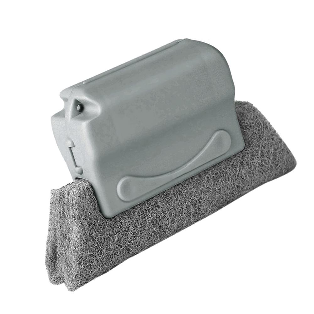 Window Groove Gap Cleaning Cloth Window Cleaning Brush Windows Slot Cleaner Brush Clean Window Slot Cleaner: Gray