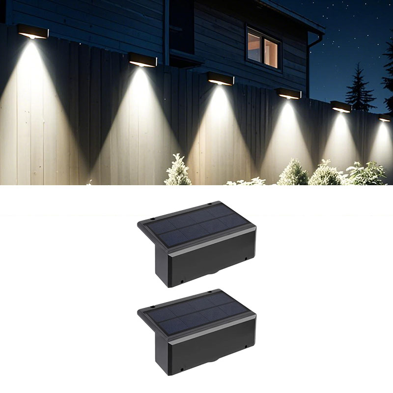 LED-wandlampen op zonne-energie Buiten draadloze lampen op zonne-energie IP65 Waterdicht zonne-heklicht Decoratief voor tuin Balkon Yard: Moon Blue