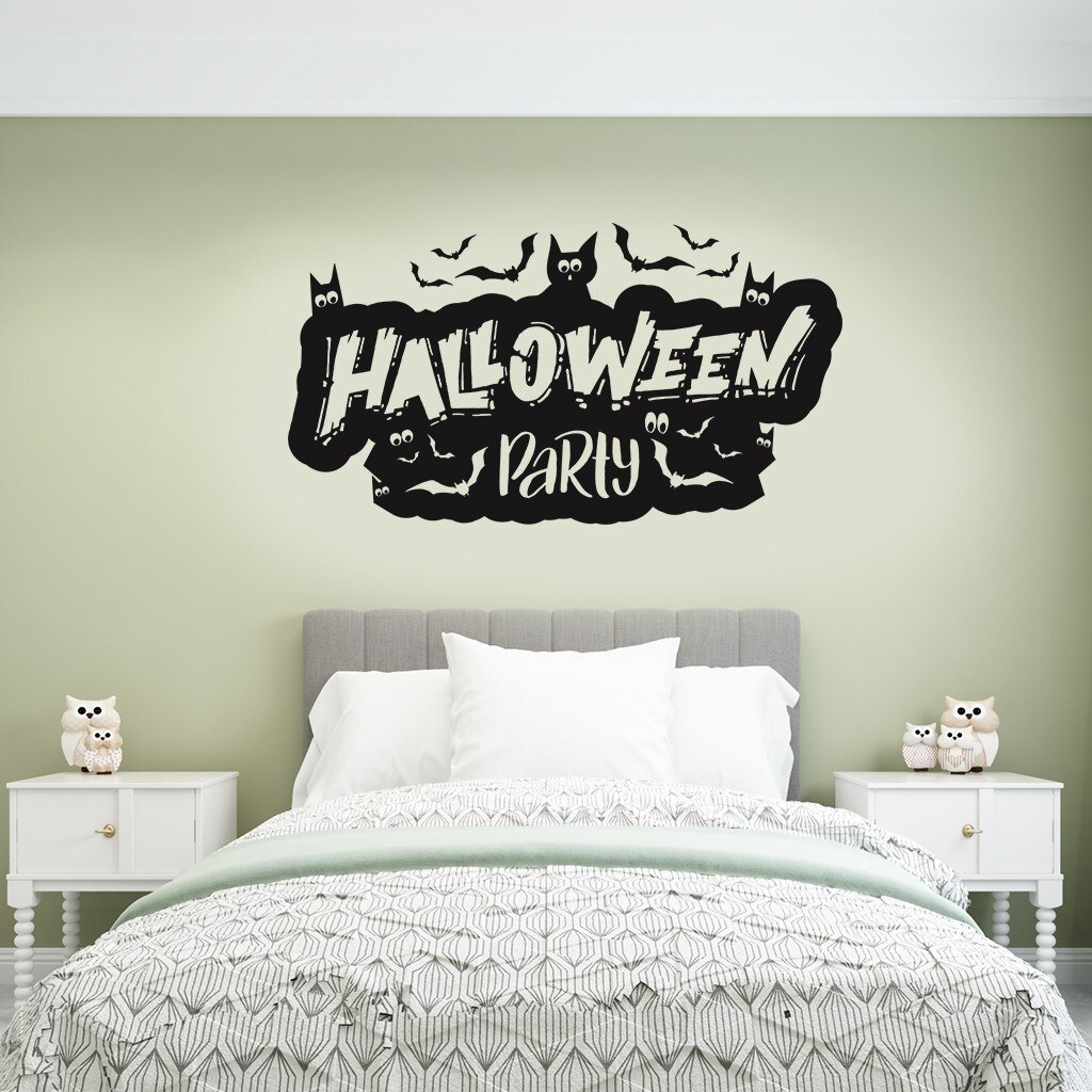 Happy Halloween Background Sticker Poster Decoration For Haunted House Halloween Party Wall Sticker Giant Bloody Window