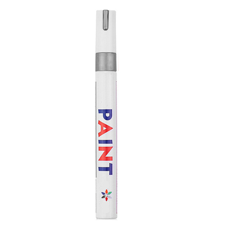 1 stück Bunte Permanent Farbe Marker Wasserdicht Weiß Marker Reifen Lauffläche Gummi Stoff Farbe Metall 12 Farben Farbe Marker Stifte: Silber