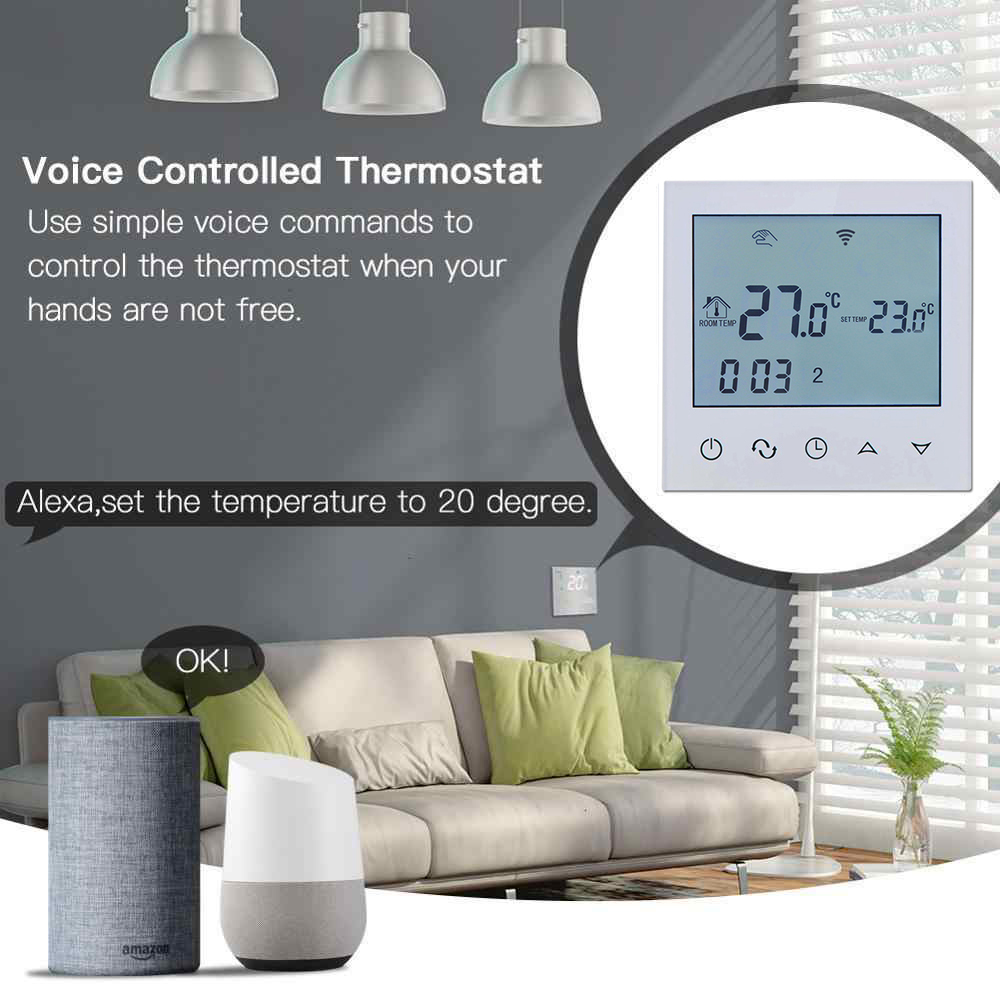 Vancoo Wifi Voice Temperatuurregelaar Thermostaat Alexa Digitale Display Programma Mobiele Telefoon App Draadloze Thermoregulator