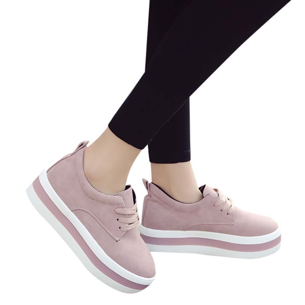 Printemps femmes chaussures plates escalade chaussures étudiant sans lacet plate-forme chaussures