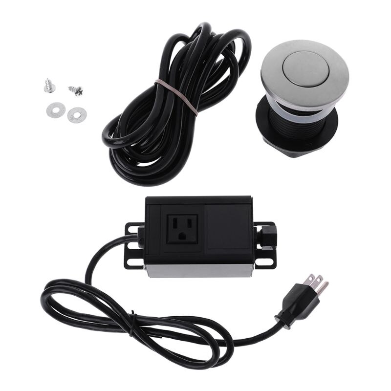 1pc Sink Top Air Switch Kit Garbage Disposal Part Built-out Adapter Switch