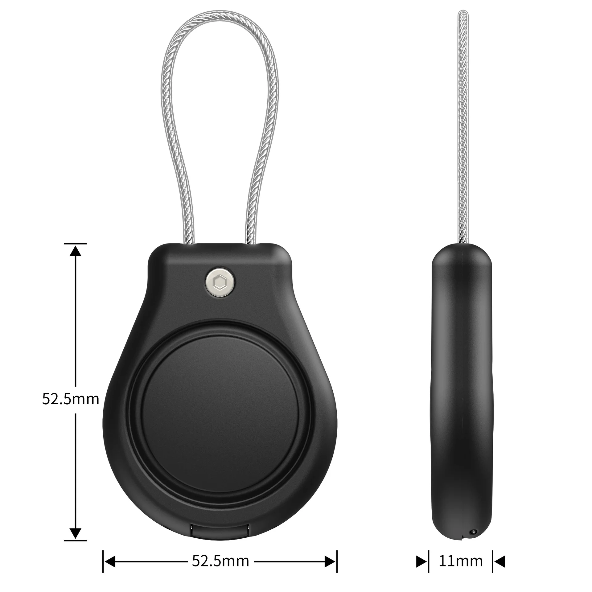 Wasserdichte Abdeckung für Apple AirTag Schlüsselanhänger-Halterung mit Drahtkabel, Anti-Verlust-Tracker-Zubehör für Gepäck, Rucksack, Airtag-Hülle